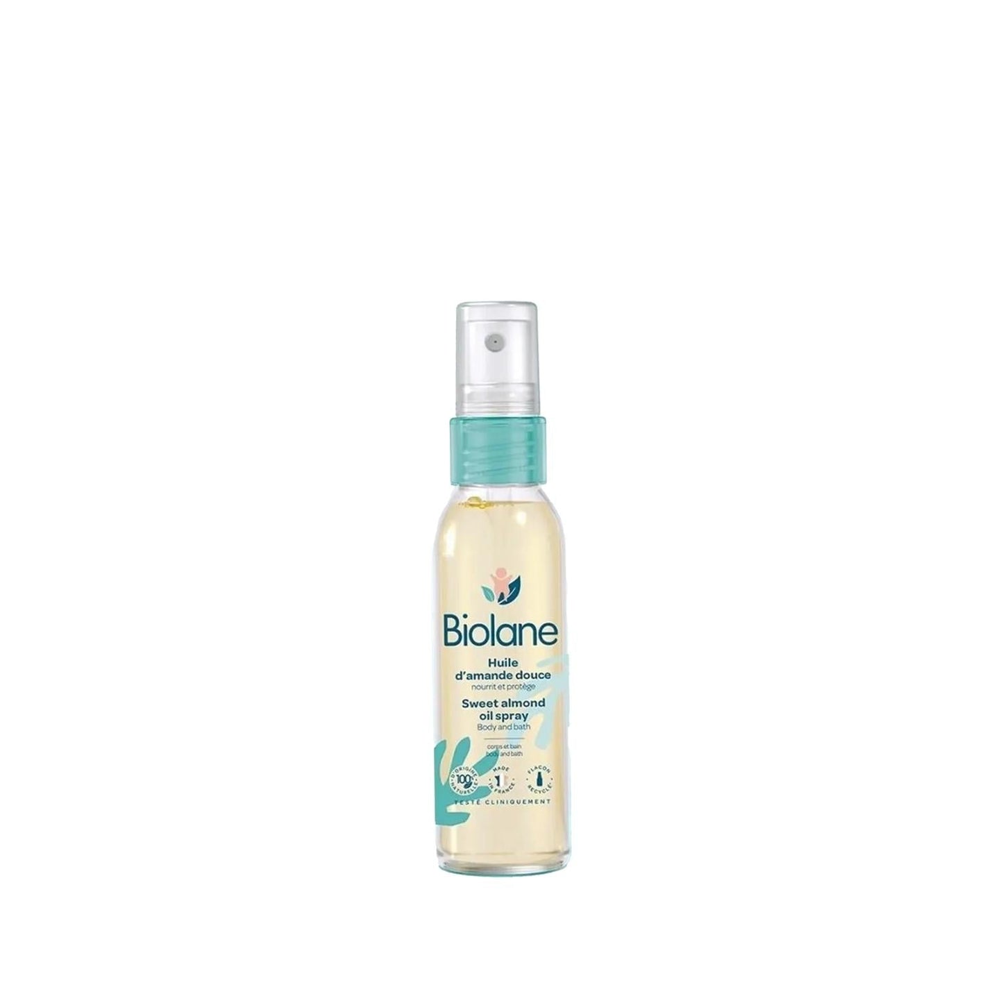 Biolane Sweet Almond Oil Spray for Sensitive Skin & Hair - 75ml, Natural Moisturizer & Nourishment
