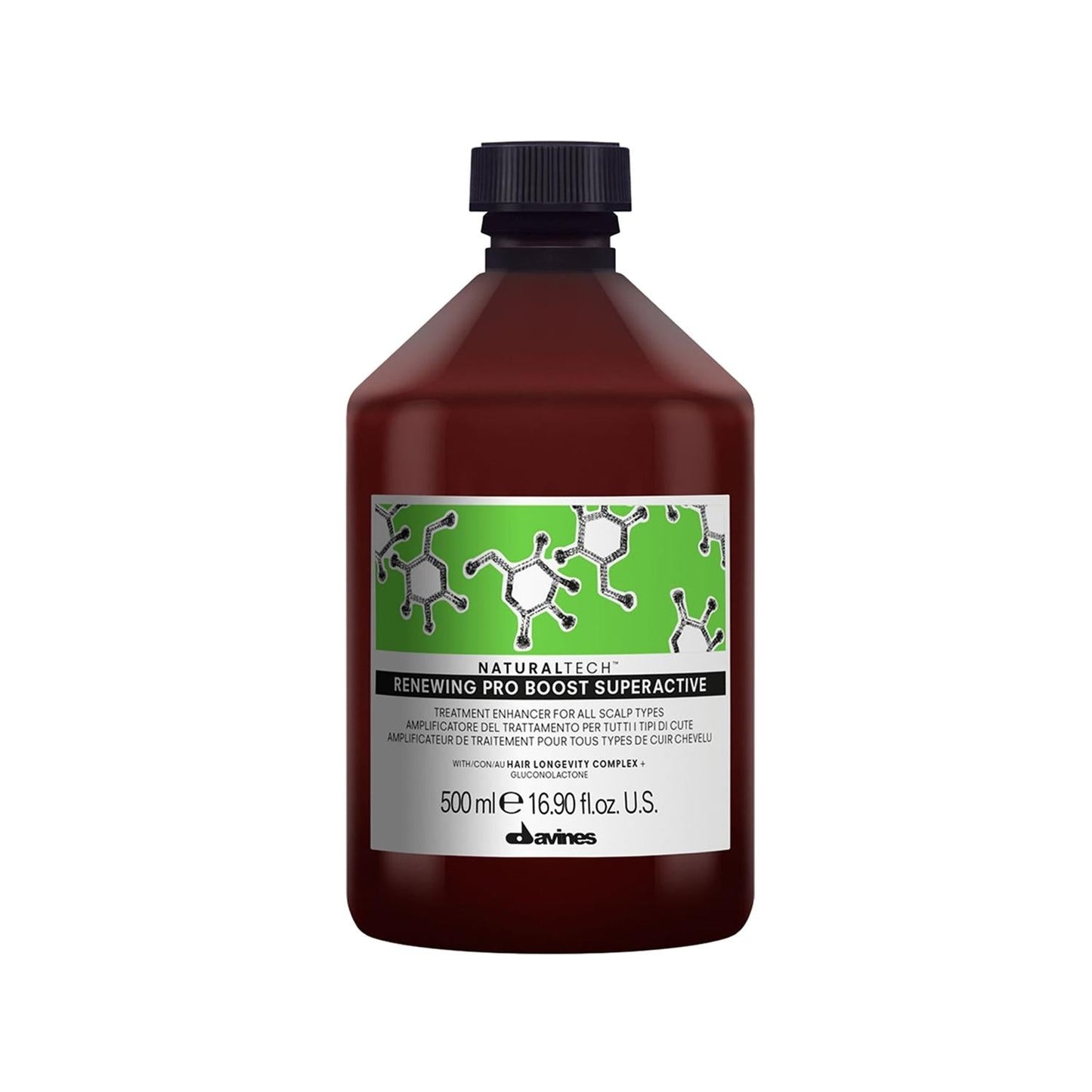 Davines NaturalTech Renewing Pro Boost Superactive Hair Strengthening Serum 500ml - Natural Hair Care for Damaged Hair