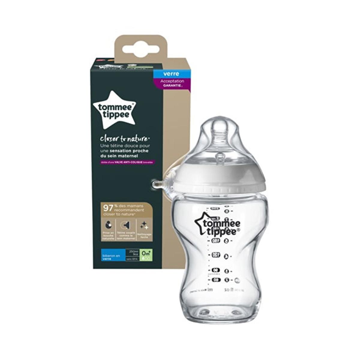 Tommee Tippee Closer to Nature Baby Bottle, 8.45 fl oz, Anti-Colic, BPA-Free