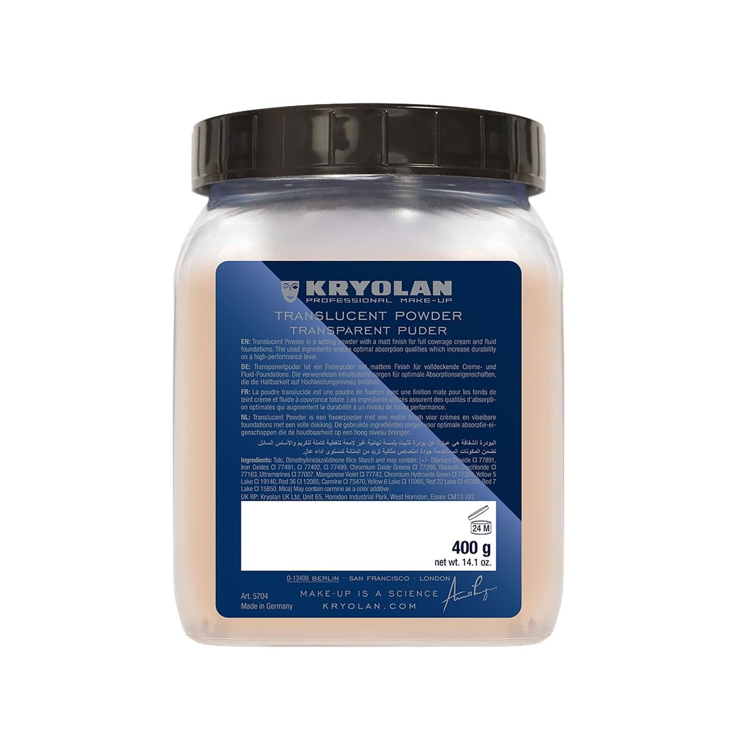 Kryolan Translucent Powder TL 9 Matte Setting Powder 400g