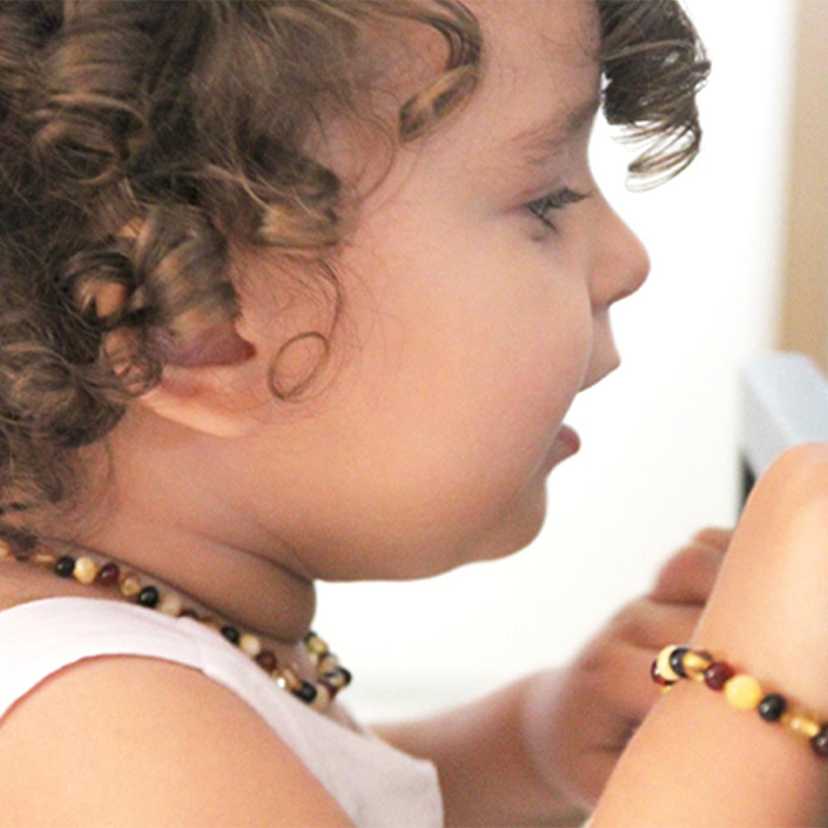 Babyjem Baby Amber Necklace for Teething Relief - Natural Amber Jewelry for Babies, Teething Accessories
