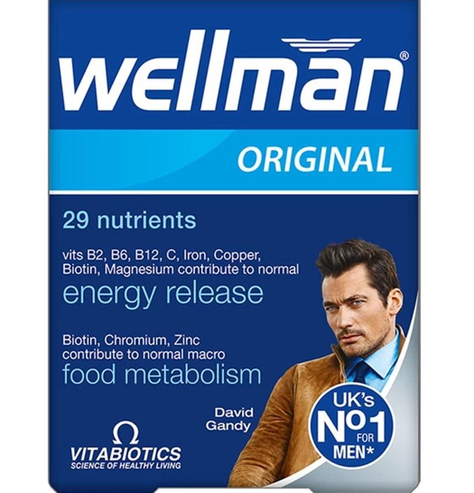 Vitabiotics Wellman Men's Multivitamin Dietary Supplement - 30 Tablets for Comprehensive Nutritional Support