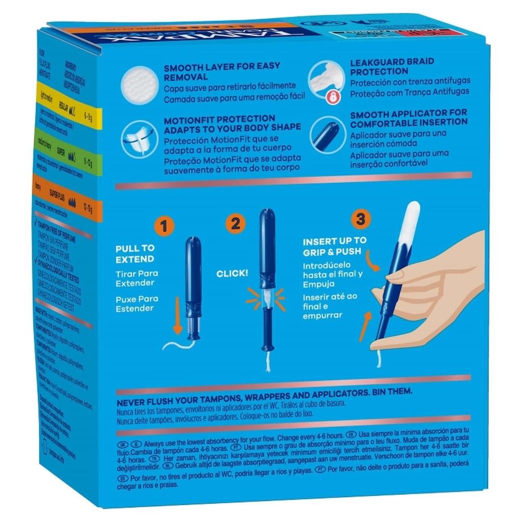 Tampax Pearl Compak Super Plus Tampons for Heavy Flow 16 Count