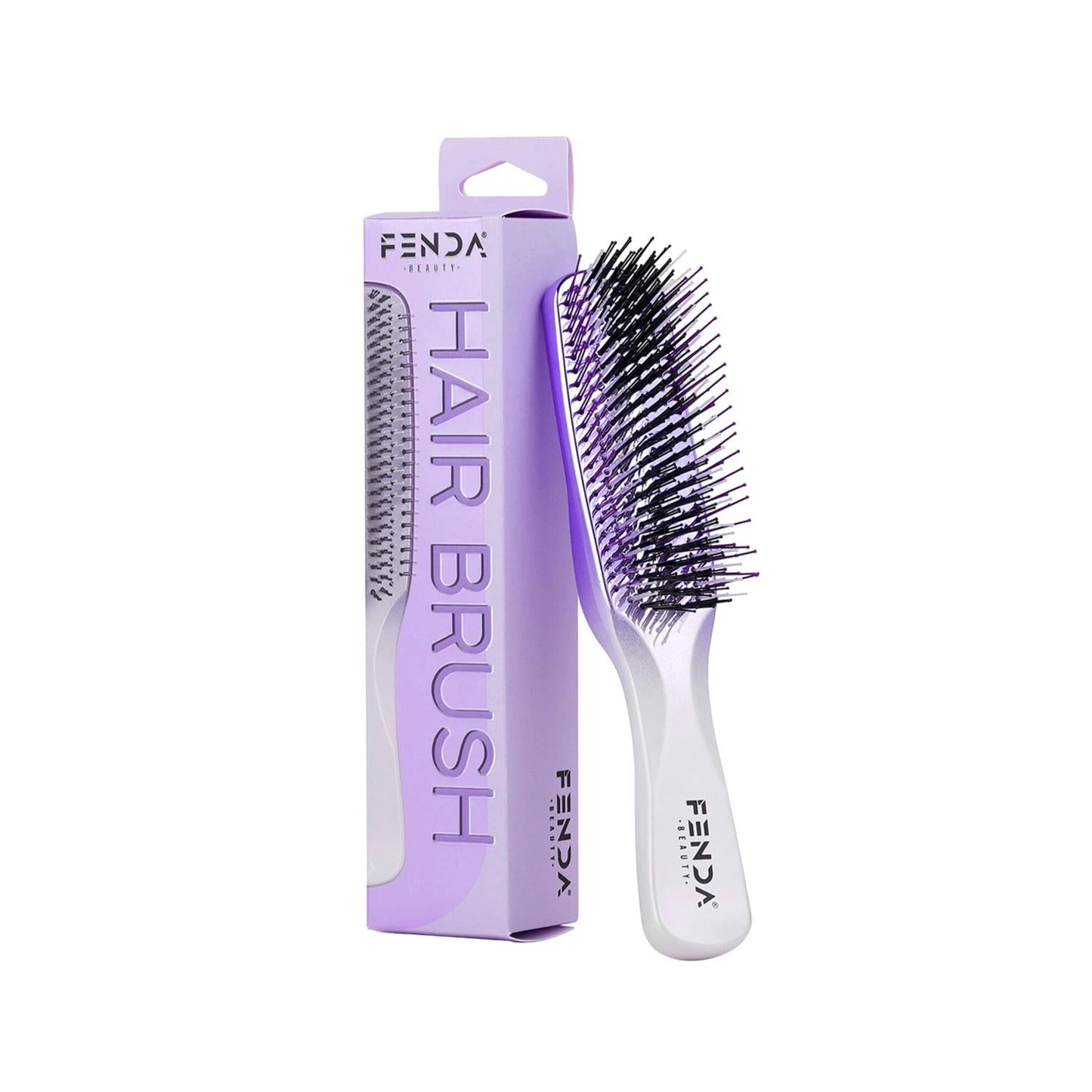 Fenda Metallic Purple Professional Hair Brush with 4 Styling Tips