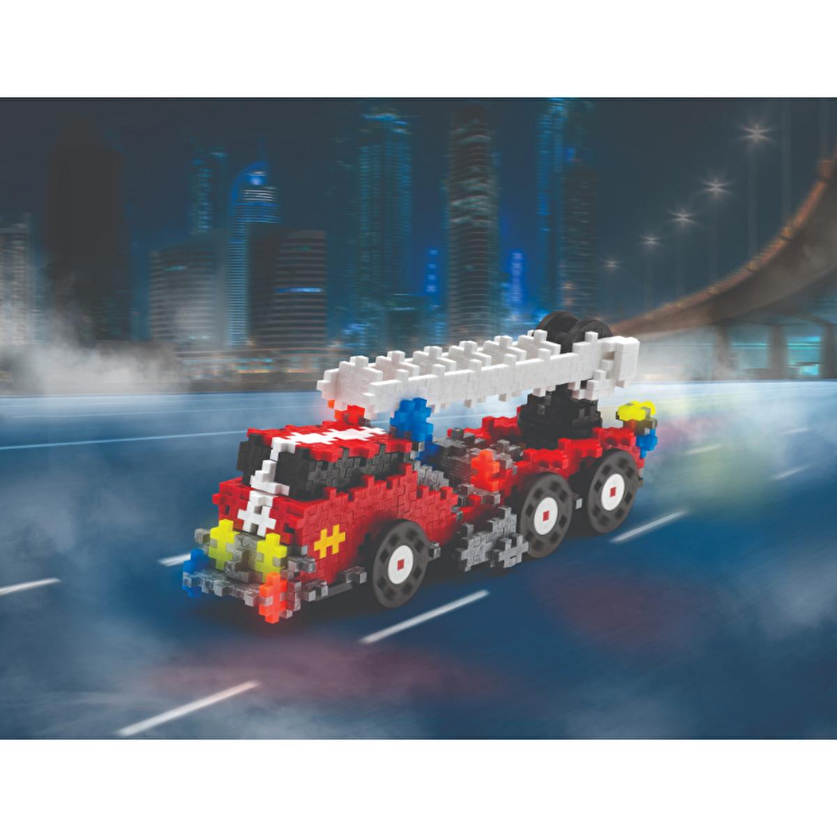 Plus Plus Construction Toy Set - 500 Piece Fire Department Themed Educational Building Blocks for Kids - Enhances Creativity, Fine Motor Skills, and Problem-Solving
