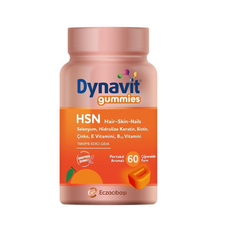 Dynavit Gummies HSN Hair Skin & Nails Supplement 60 Ct