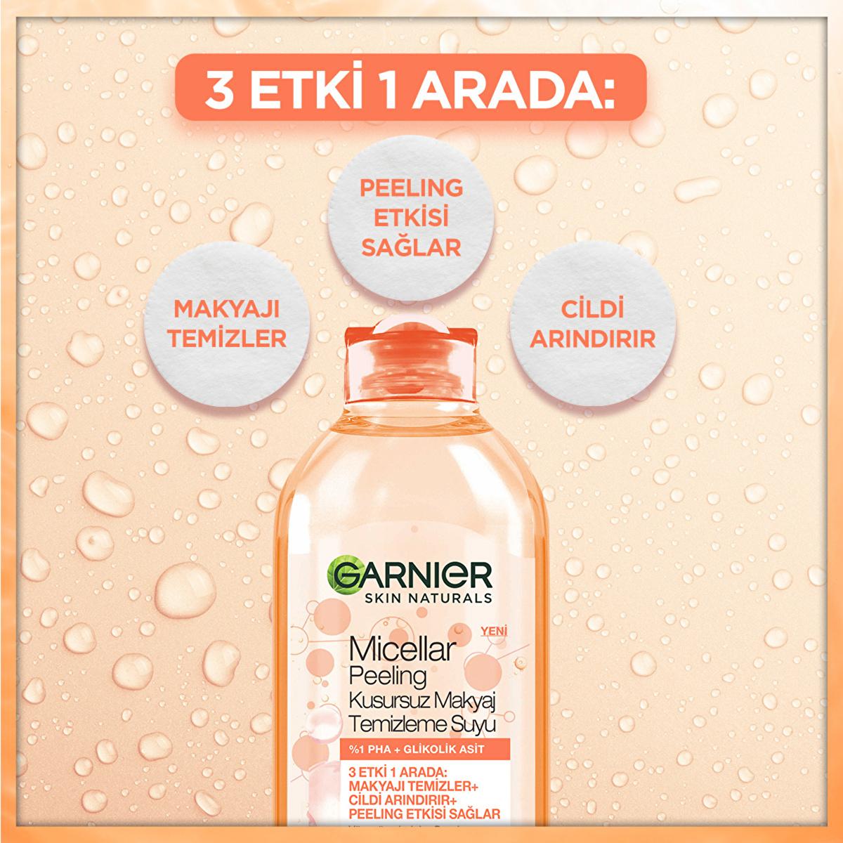 Garnier Micellar Cleansing Water - 3-in-1 Makeup Removal & Gentle Exfoliation for Smoother Skin