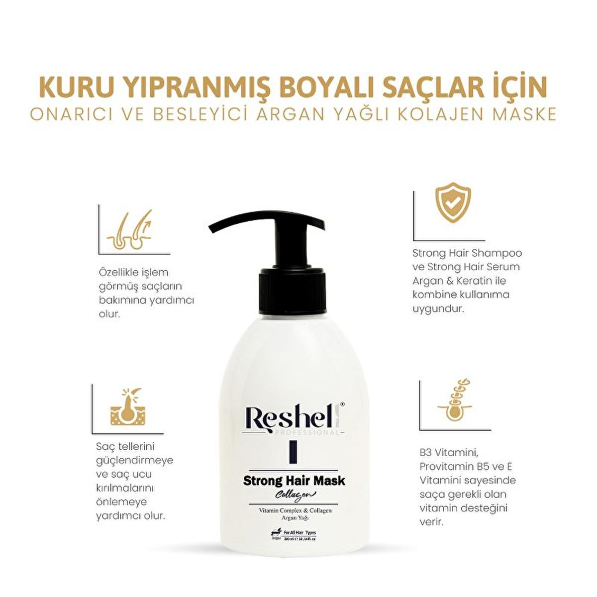 Reshell Collagen Hair Care Mask - Nourishing Argan Oil Treatment for Damaged Hair