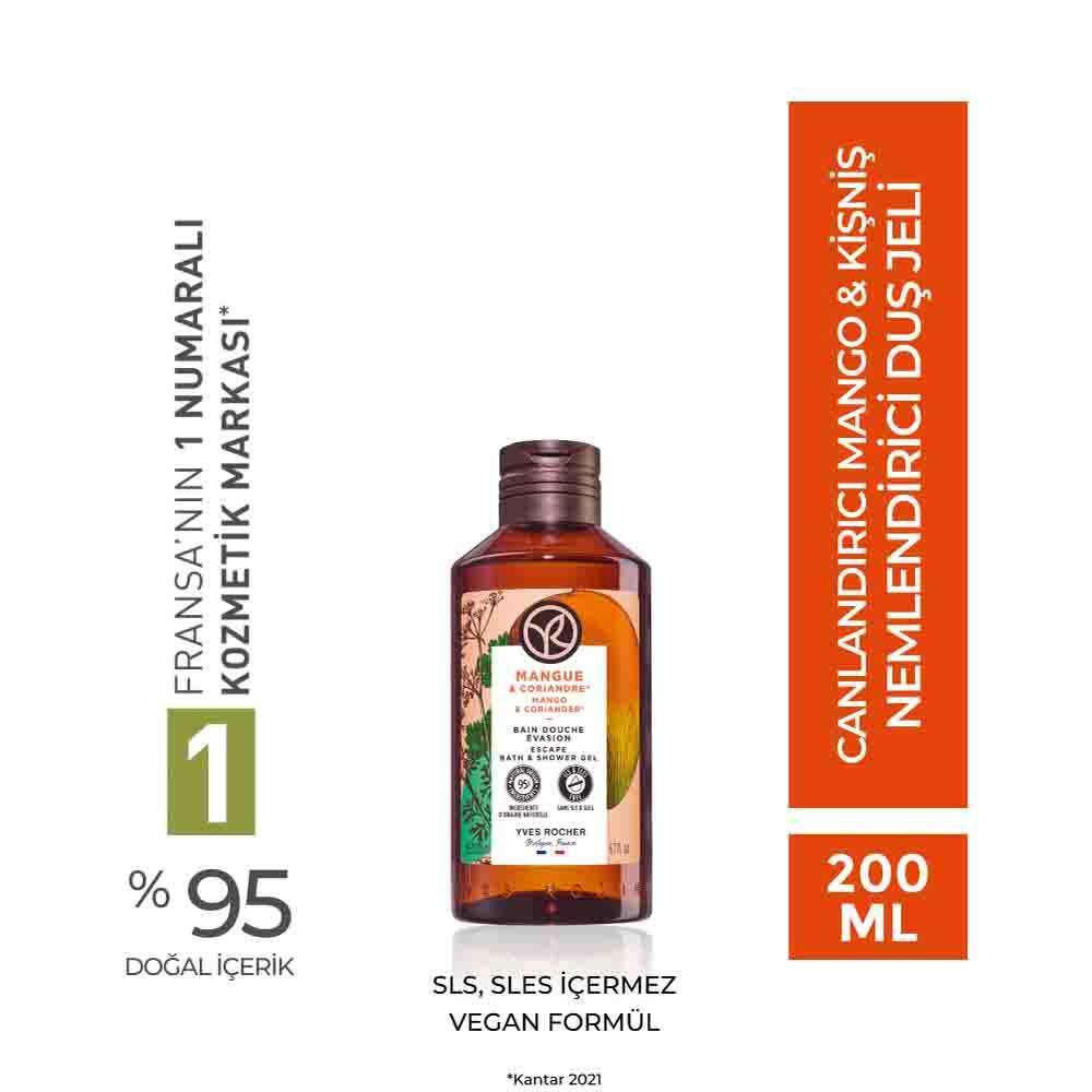 L'Occitane Moisturizing Shower Gel with Mango and Coriander - Gentle, Non-Drying Cleanser for Soft Skin