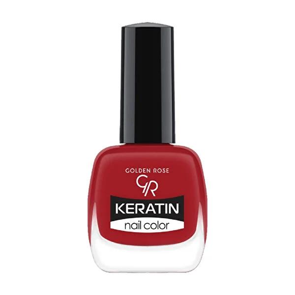 Golden Rose Keratin Nail Polish - Long-Lasting Glossy Nail Color with Keratin Enriched Formula