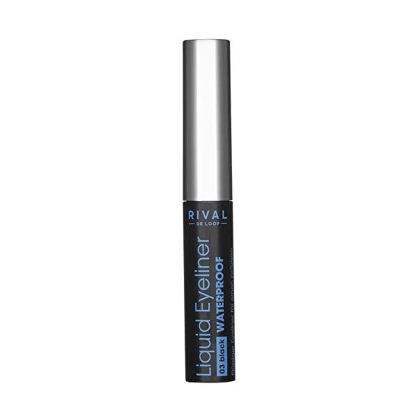 Rival de Loop Liquid Eyeliner - Waterproof, Precise, Intense Black Color for Long-Lasting Eye Makeup - Black Eyeliner for Women