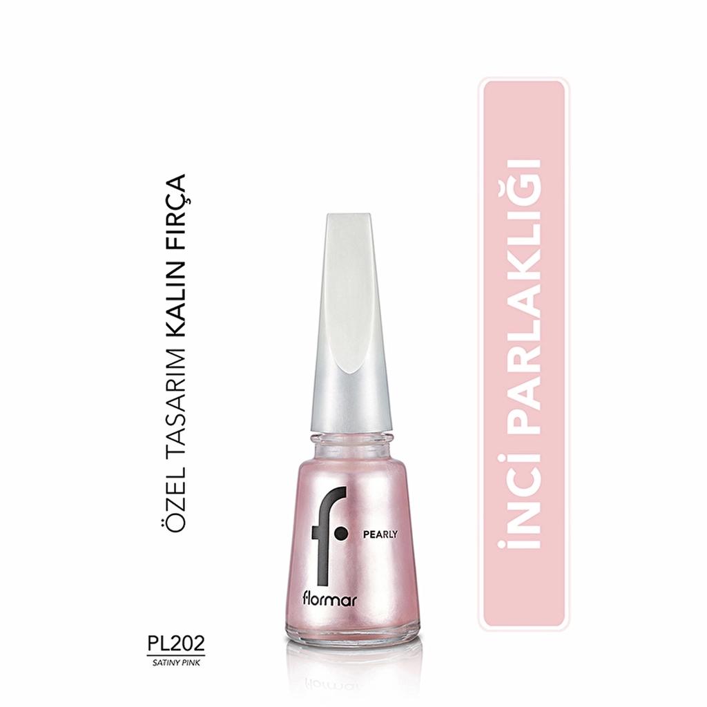 Flormar Pearly Nail Enamel 202 Satiny Pink