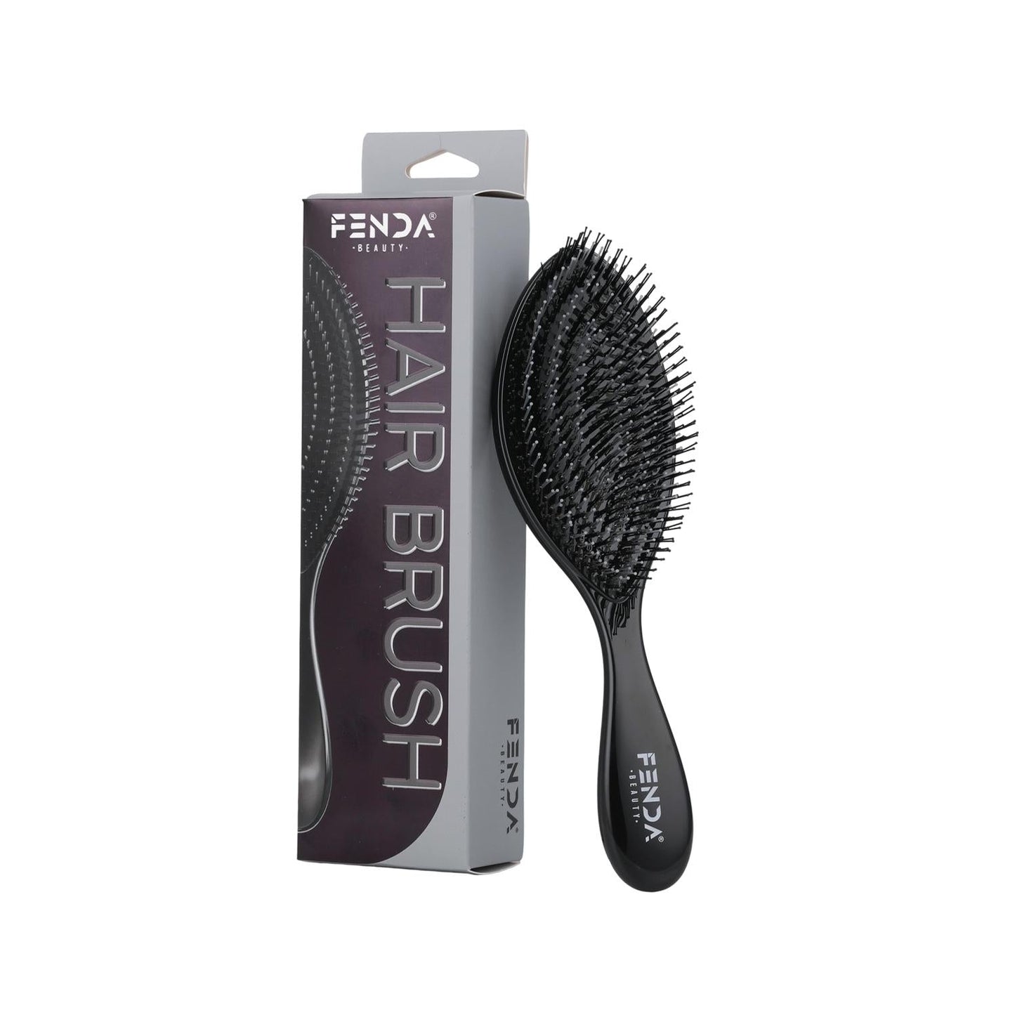 Fenda Professional 4-Pin Spiral Hair Brush in Deep Space Black