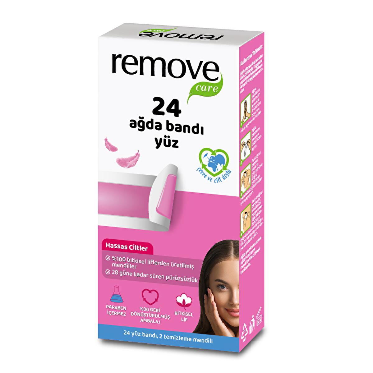 Remove Care Facial Wax Strips for Sensitive Skin - Easy Hair Removal, Long-Lasting Smoothness