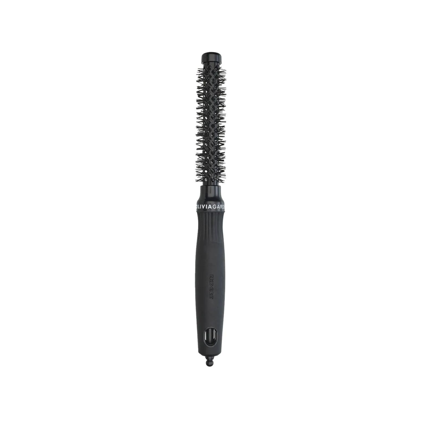 Olivia Garden Expert Blowout Shine Black Hair Brush 15mm - Professional Blowout Brush for Smooth Hair Styling