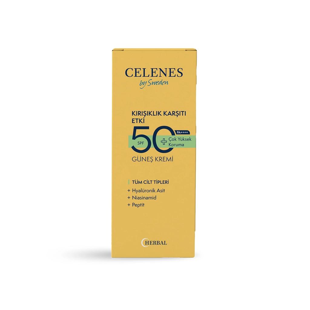 Celenes SPF 50+ Anti-Aging Sunscreen for Youthful Glow 50 ml