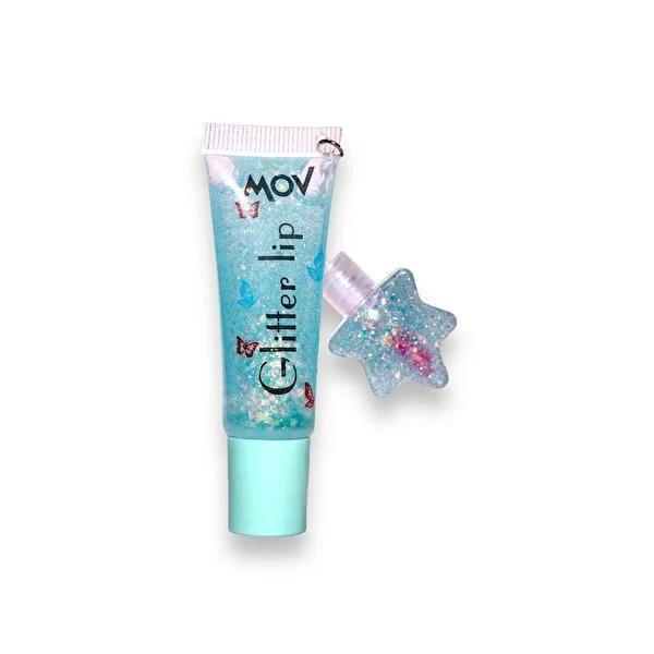 Mov Glitter Lip Gloss Key Turkuaz: Intense Shimmer, Bold Color & Deep Hydration for a Glamorous Look