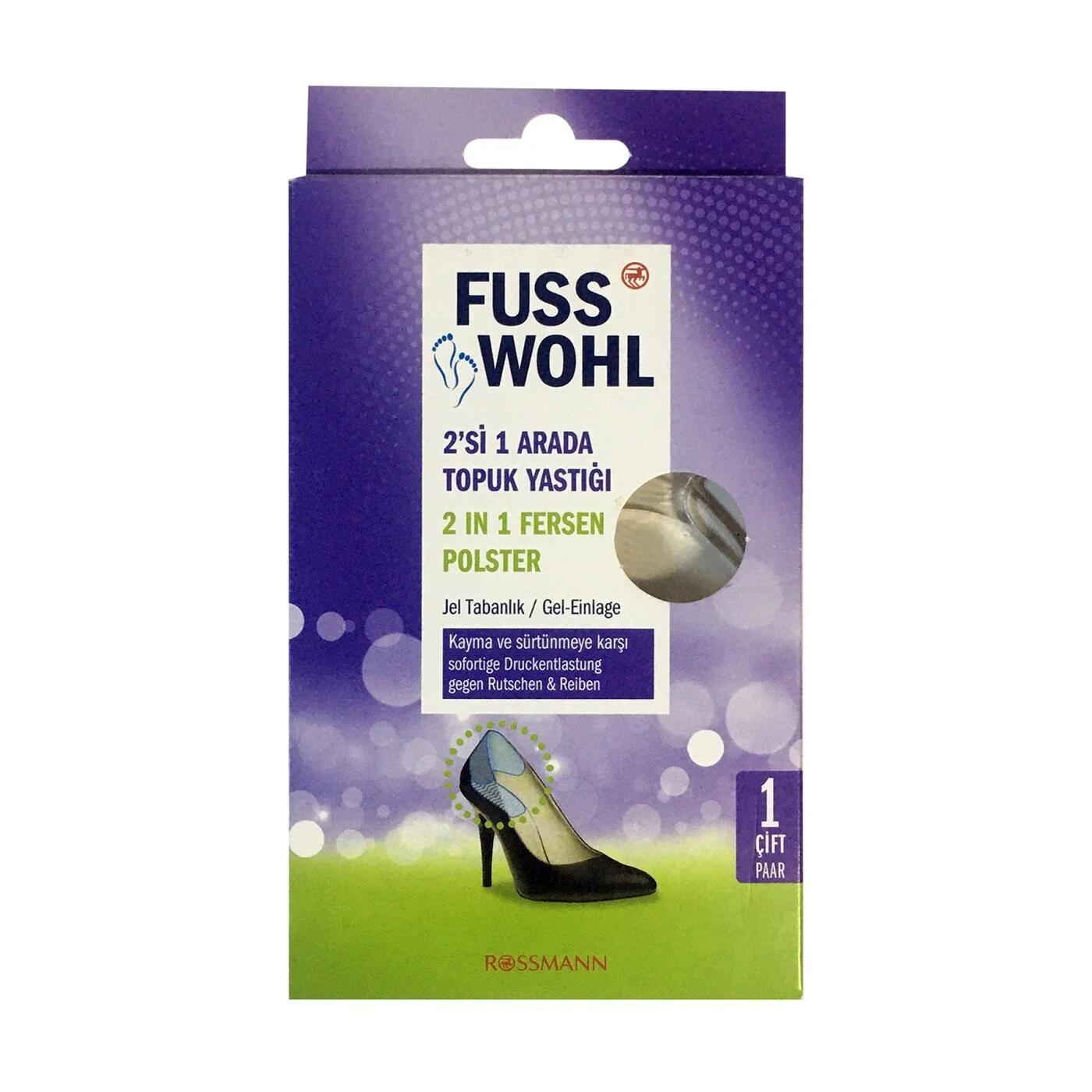 Fusswohl 2-in-1 Heel Cushion Pad for Shoe Comfort 1 Count