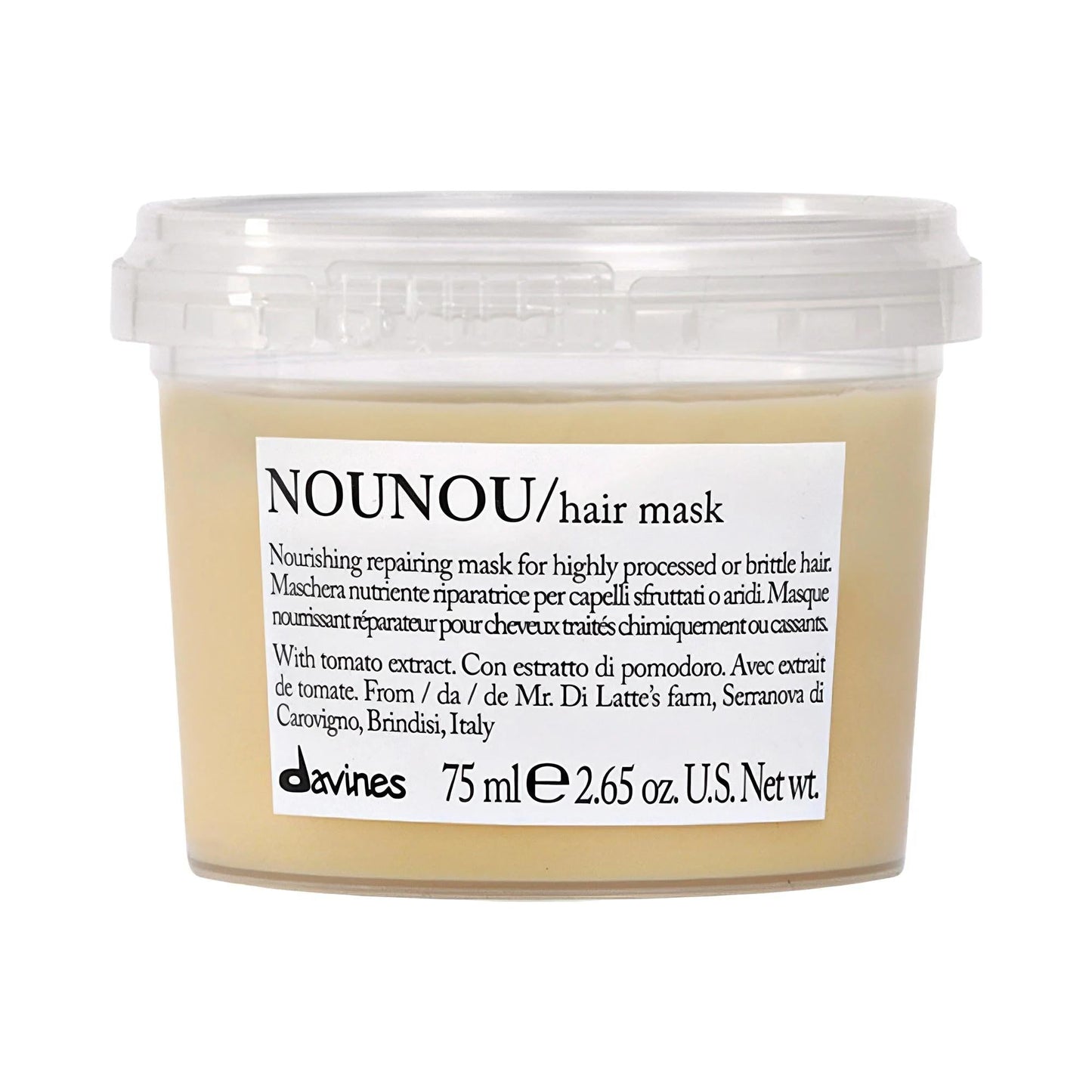 NOUNOU Mini Repair Hair Mask for Damaged Hair - Intensely Reparative, Sulfate-Free Treatment for Dry, Color-Treated Hair