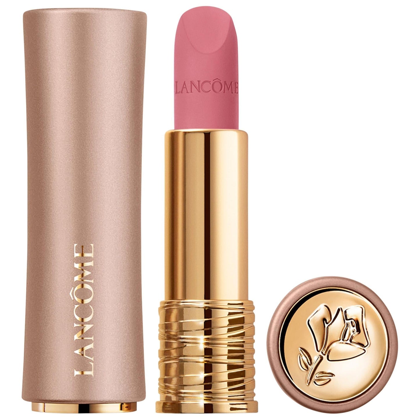 L'Absolu Rouge Intimatte Buildable Soft Matte Lipstick - Hydrating, Long-Lasting Lip Color with Ceramides