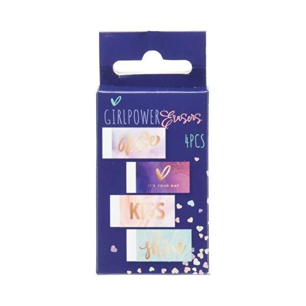 KPM Eraser Set 4-Piece: Clean, Precise Erasing for School, Office & Art - Premium Pencil Erasers