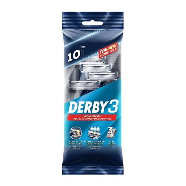 Derby Samurai Klasik 3 Razor Blades: Enjoy a Smooth, Comfortable Shave - 10 Count Pack for Long-Lasting Use