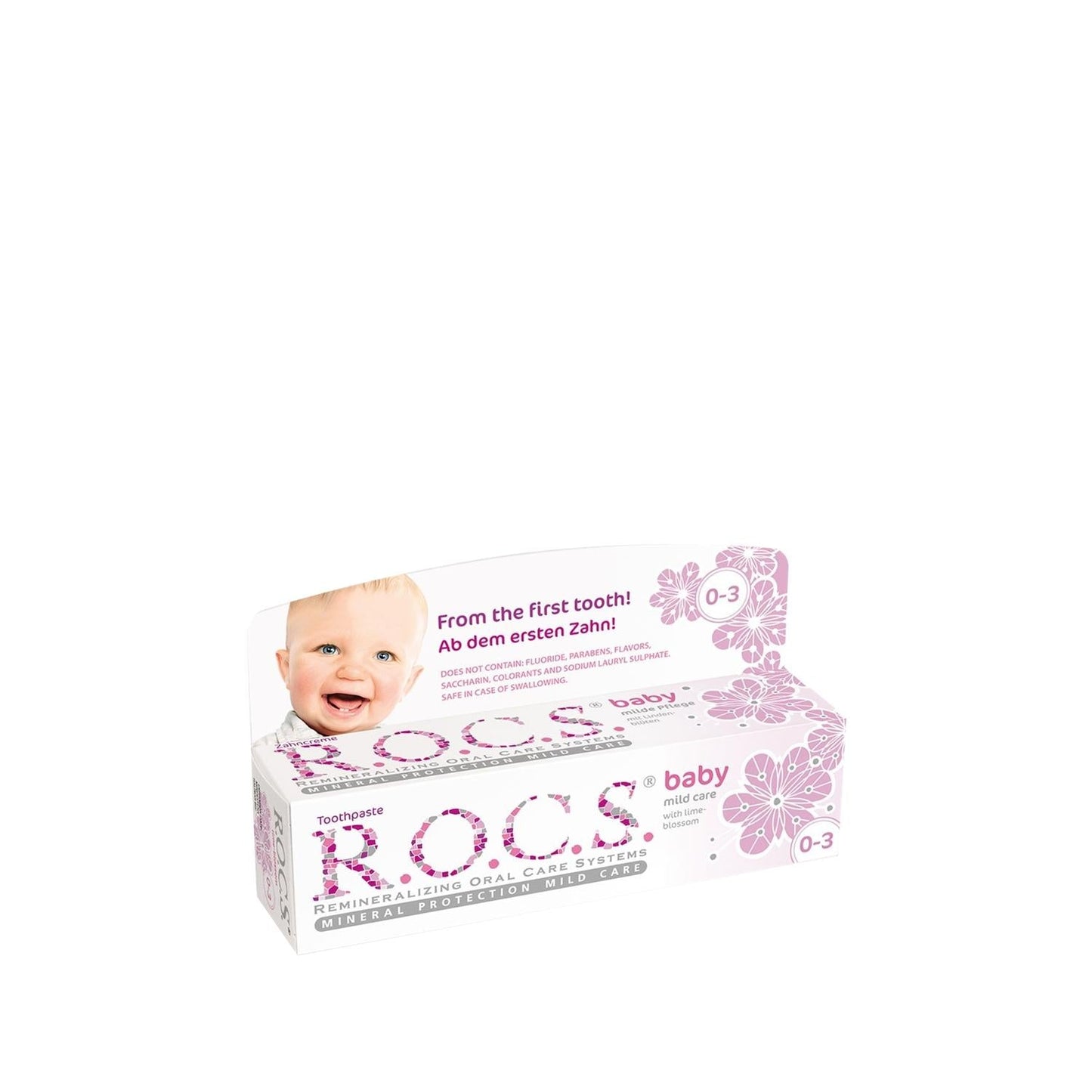 Rocs Baby Toothpaste with Linden Extract for Infants 0-3 Years - Natural & Gentle Oral Care