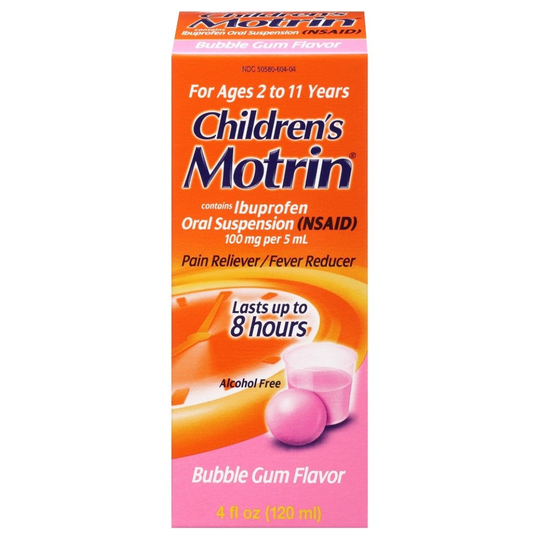 Motrin Children’s Bubble Gum Flavor Liquid (4 oz)