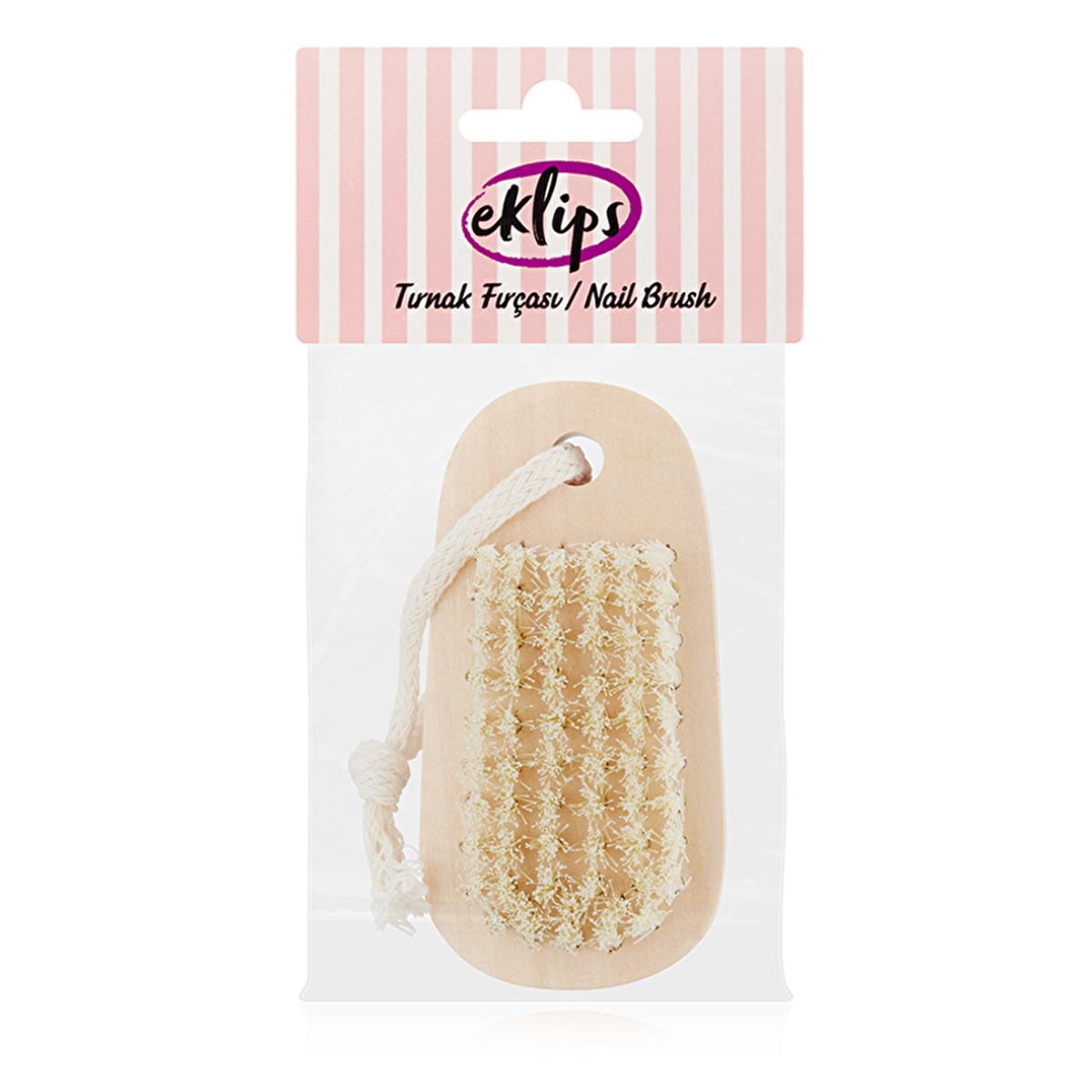 Eklips Wooden Nail Brush - Gentle Nail Cleaning Brush for Manicures & Pedicures | Portable Nail Care Tool