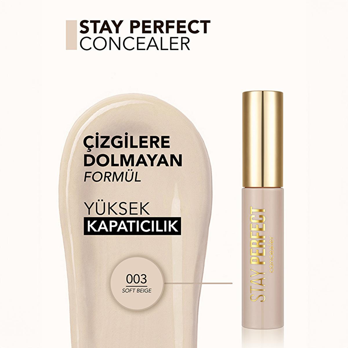 Flormar Stay Perfect Pigmented Concealer: Full Coverage, Long Lasting, Natural Finish - Conceals Dark Circles & Blemishes, Moisturizing & Fragrant