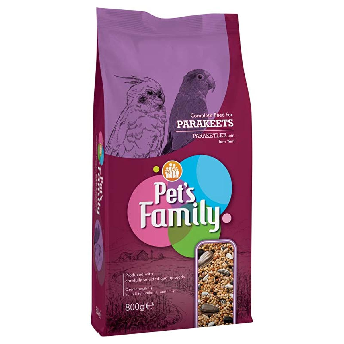 Pet's Family Parakeet Food: Premium 8-Seed Blend for a Healthy & Nutritious Diet | Essential Bird Seed Mix - 800 gr