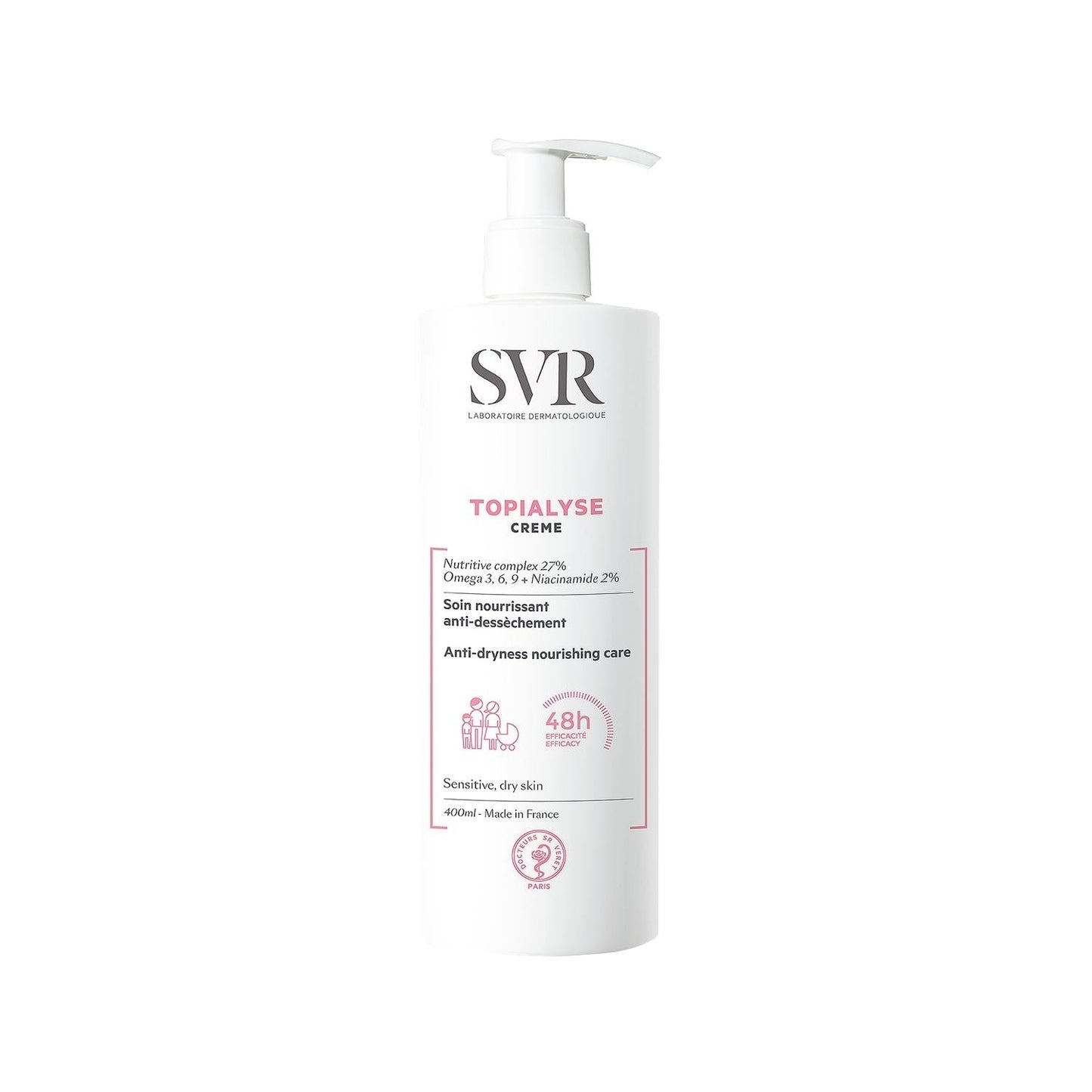 SVR Topialyse Moisturizing Cream - 400ml Hydrating Skincare for Dry Skin
