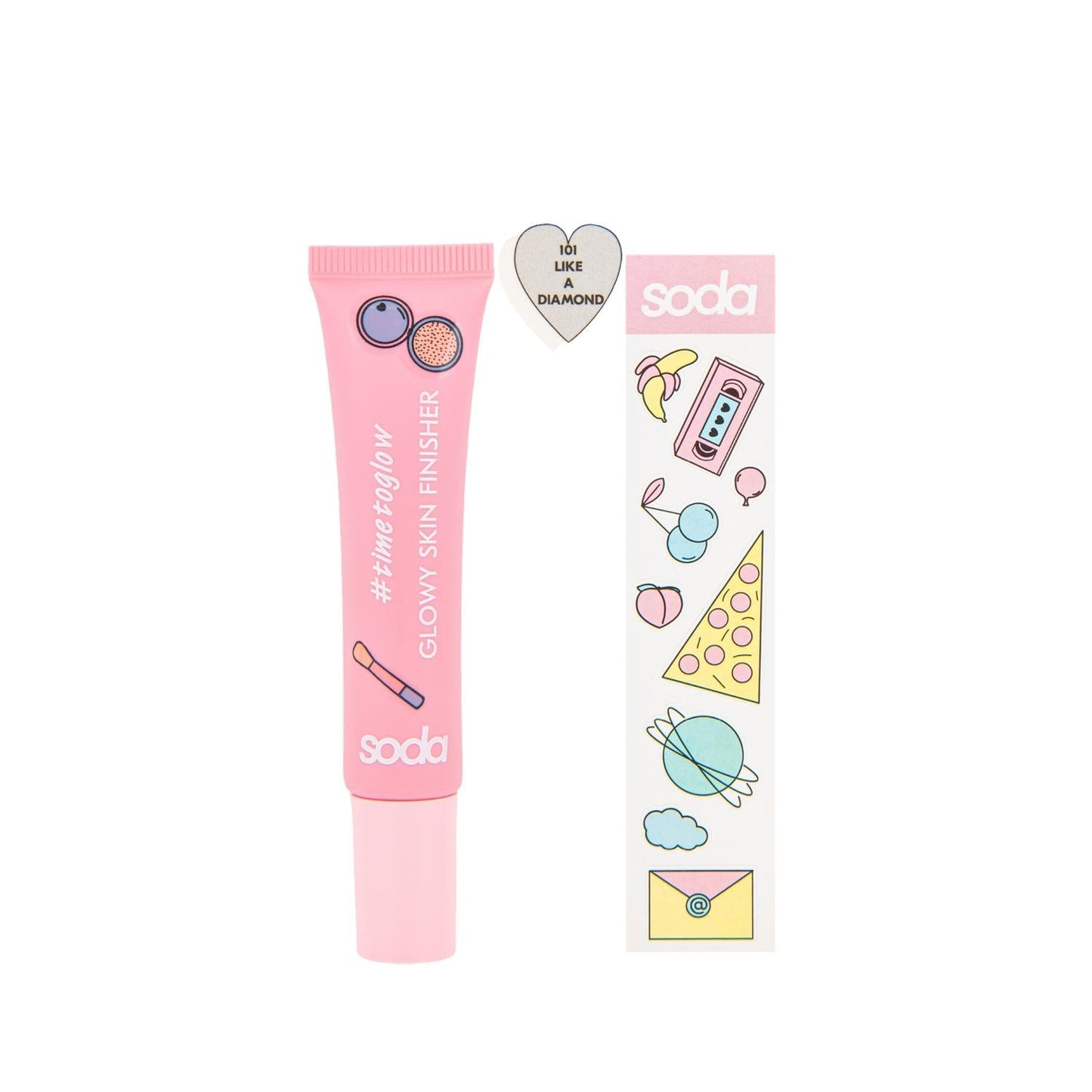 Soda Makeup Base Glowy Skin Finisher 15ml - Radiant Complexion, Smooth Finish