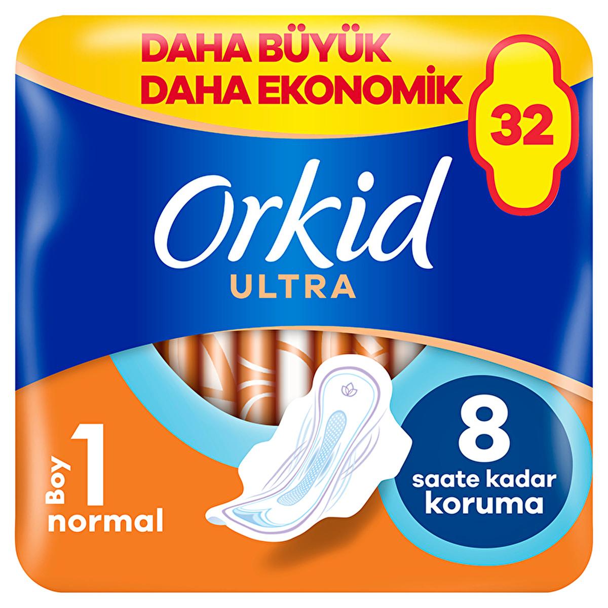 Orkid Ultra Normal Hygiene Pads for Girls - 32 Count, Comfortable and Discreet Menstrual Protection