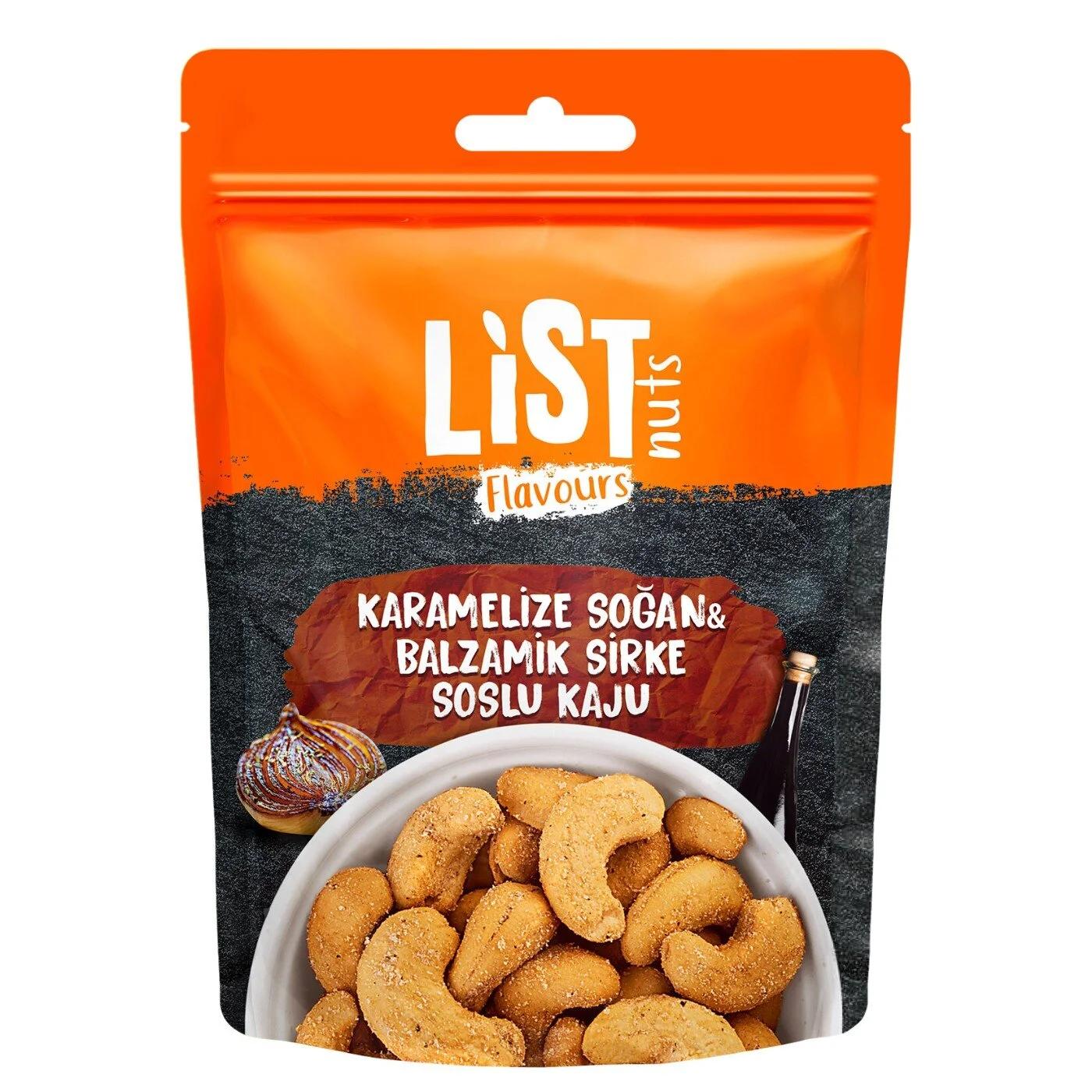 List Flavours Caramelized Onion & Balsamic Cashews 100g