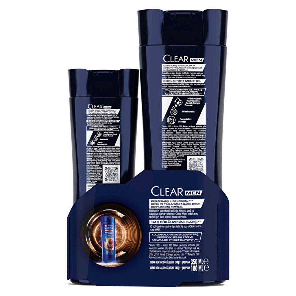 Clear Men Anti-Dandruff & Hair Fall Defense Shampoo Duo 530ml