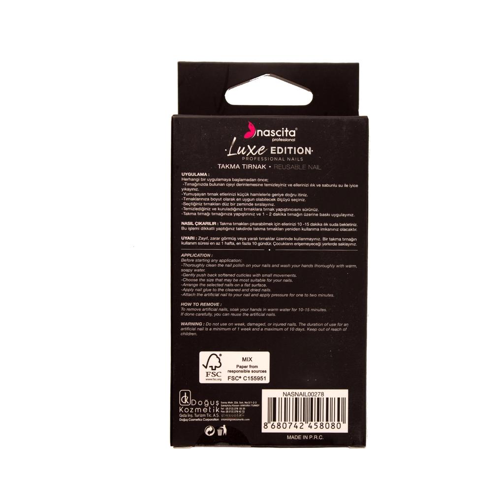 Nascita Luxe Edition Almond Turquoise Press-On Nails 24-Pack