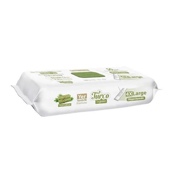 Turco Natural Floor Cleaning Wipes with Green Soap - 50 Count Pack