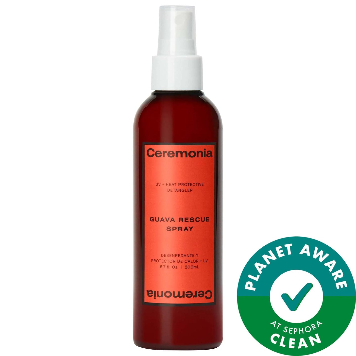 Guava Rescue Hair Heat Protectant Spray - 450° Heat Protection, UV Shield, Detangles & Smooths - Vegan, Cruelty-Free