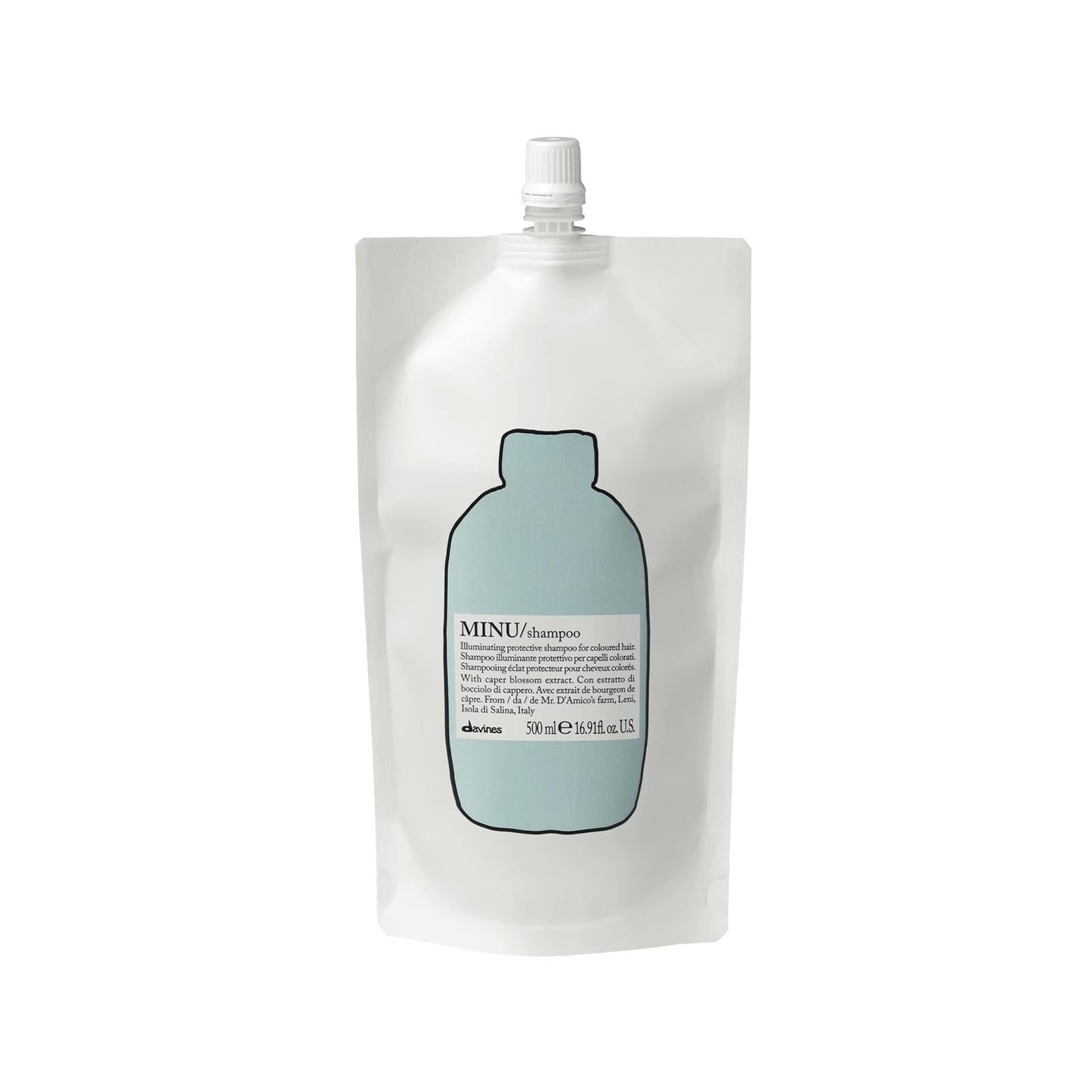 Davines Minu Colored Hair Shampoo Refill 500ml - Gentle & Sustainable Hair Care