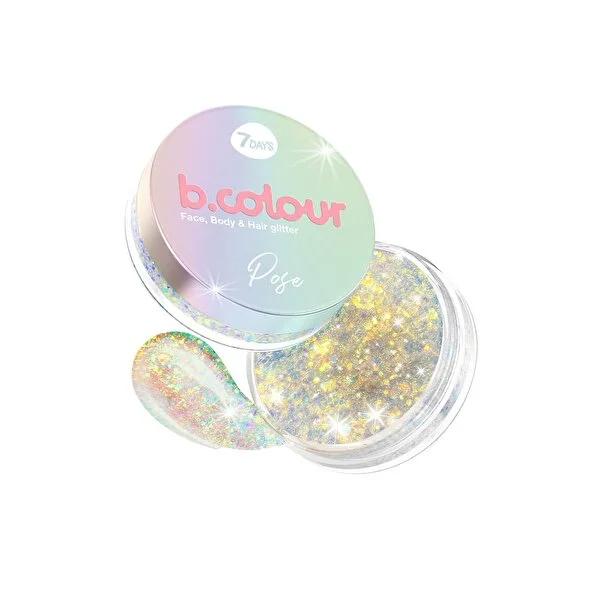 7Days B.Colour Glitter - Cosmetic Glitter for Face, Body, and Hair - Sparkle Makeup for Parties and Everyday Use