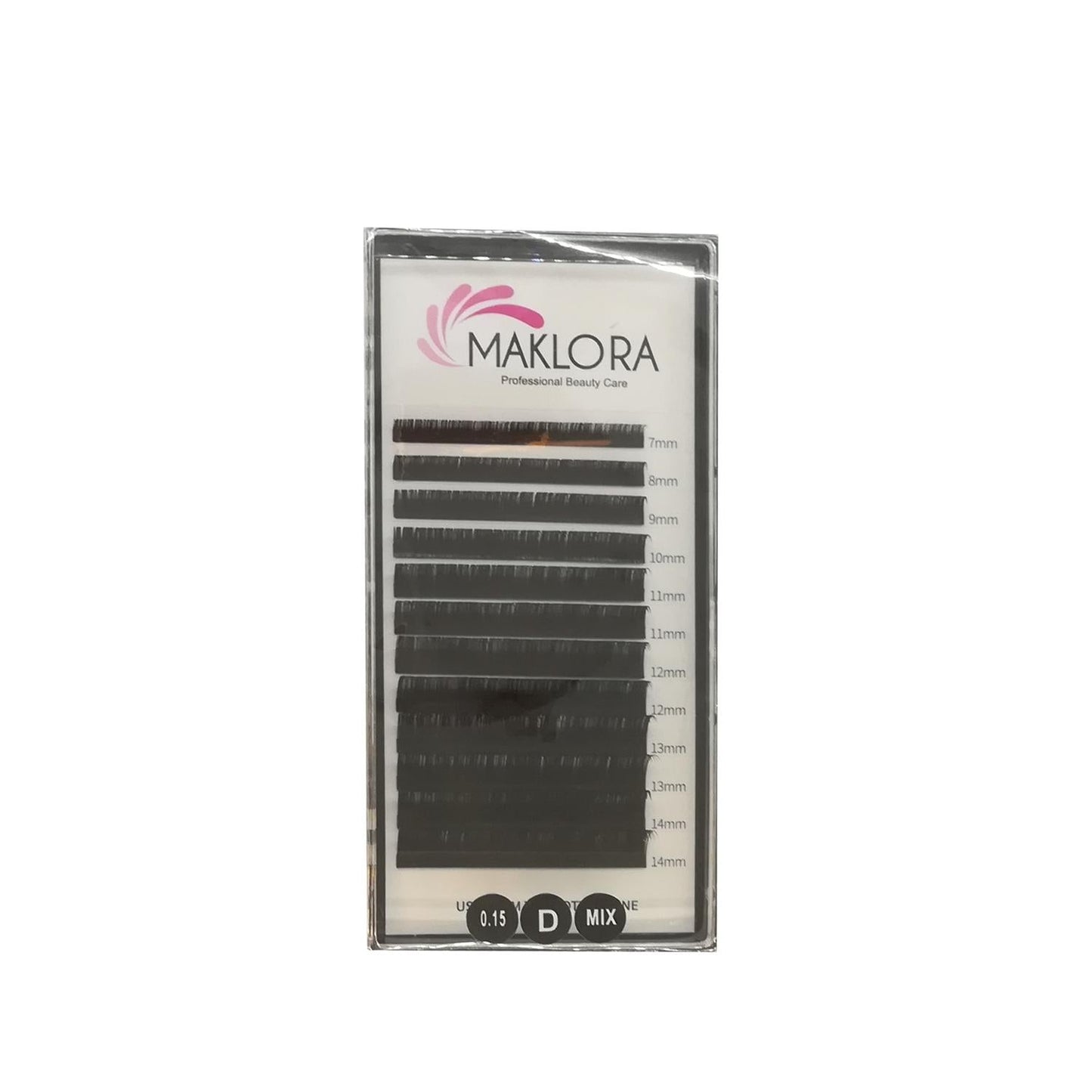 Maklora False Eyelashes Volume Silk D Curl 0.07 Thickness Mix Length 7-15mm
