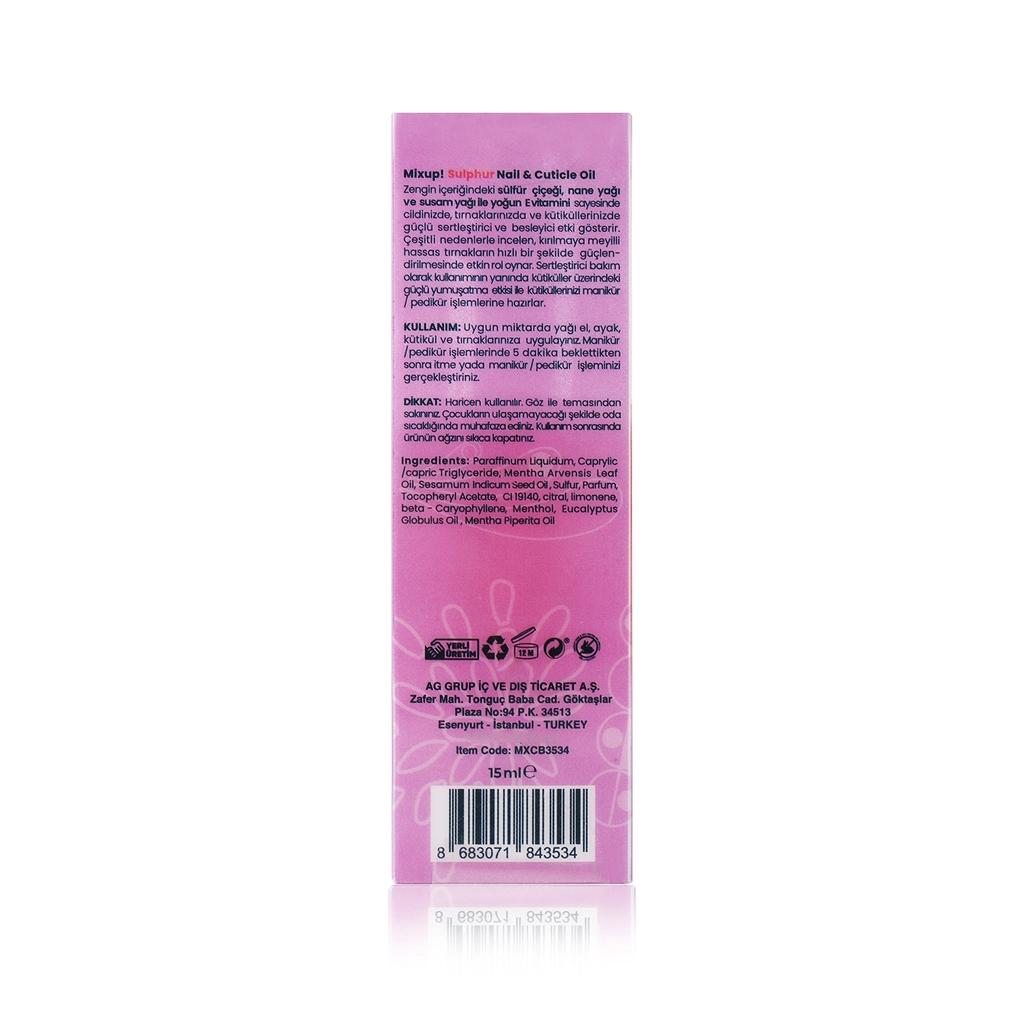 Mixup! Sulphur Nail Hardener & Cuticle Care Oil 15 ml