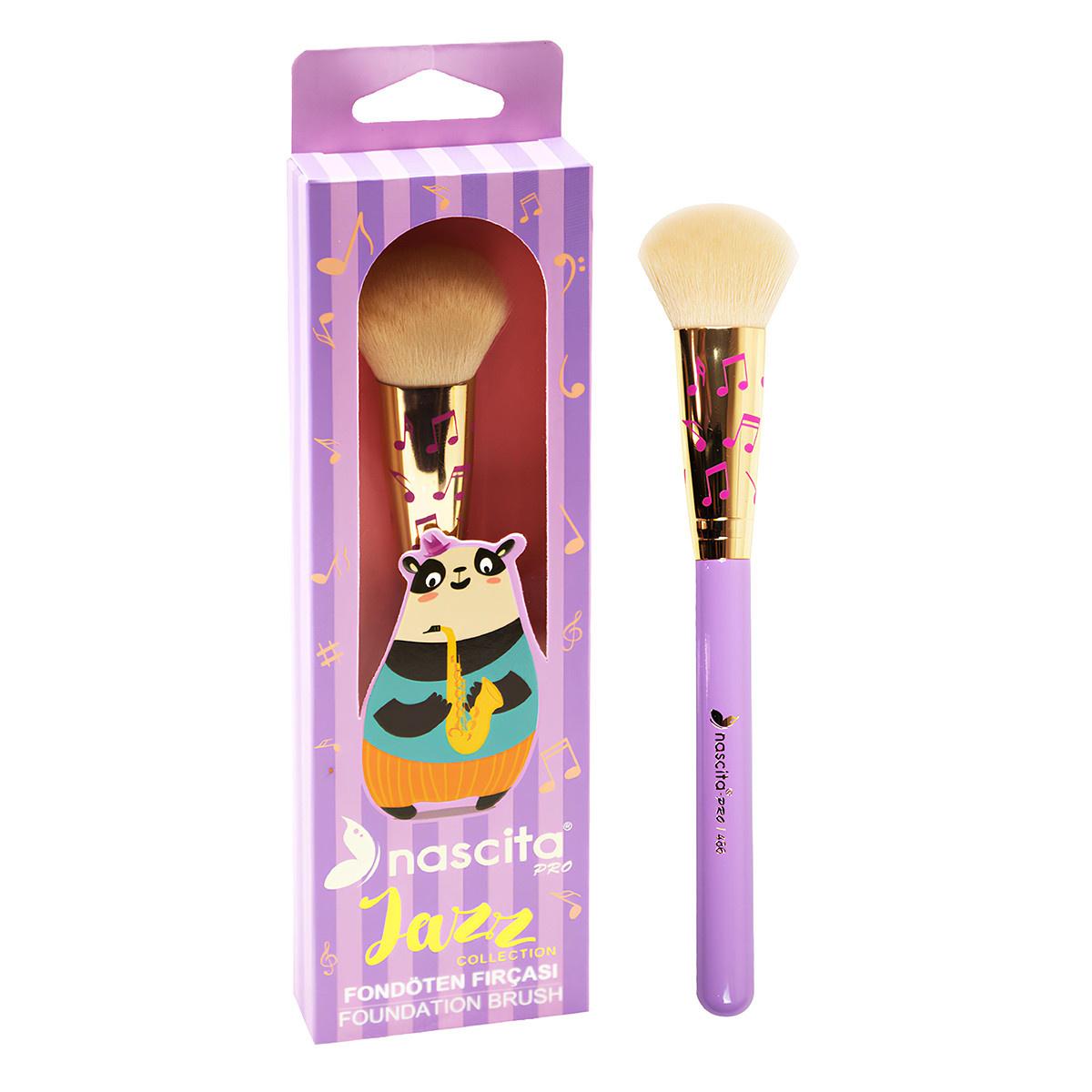 Nascita Jazz Foundation Brush - Liquid Foundation Applicator for Flawless Makeup - High-Quality Cosmetic Brush for Smooth Foundation Application