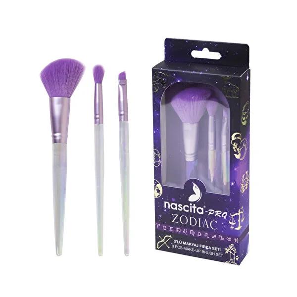 Nascita 3-Piece Makeup Brush Set - Professional Cosmetic Brushes for Flawless Application