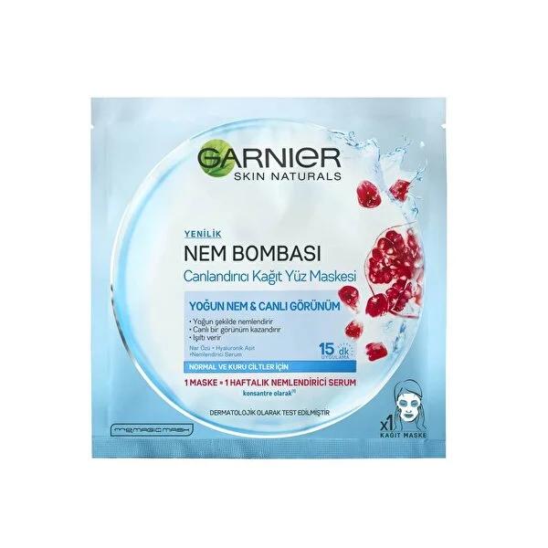 Garnier Hydrating Face Mask - Moisture Bomb Revitalizing Sheet Mask for Normal to Dry Skin, 32gr