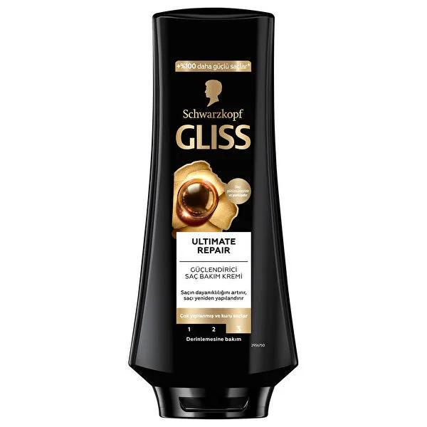 Gliss Ultimate Repair Hair Care Cream - Nourishing Liquid Keratin & Black Pearl Extract for Damaged Hair