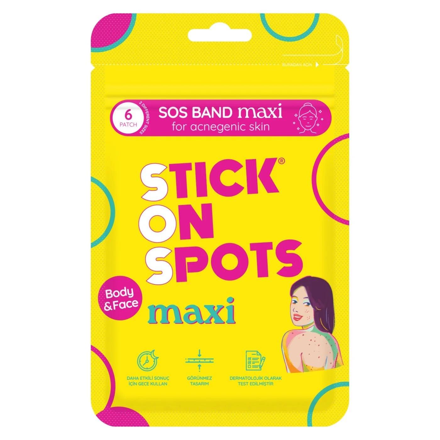 Stick On Spots SOS Band Maxi Face & Body Patches 6 Count