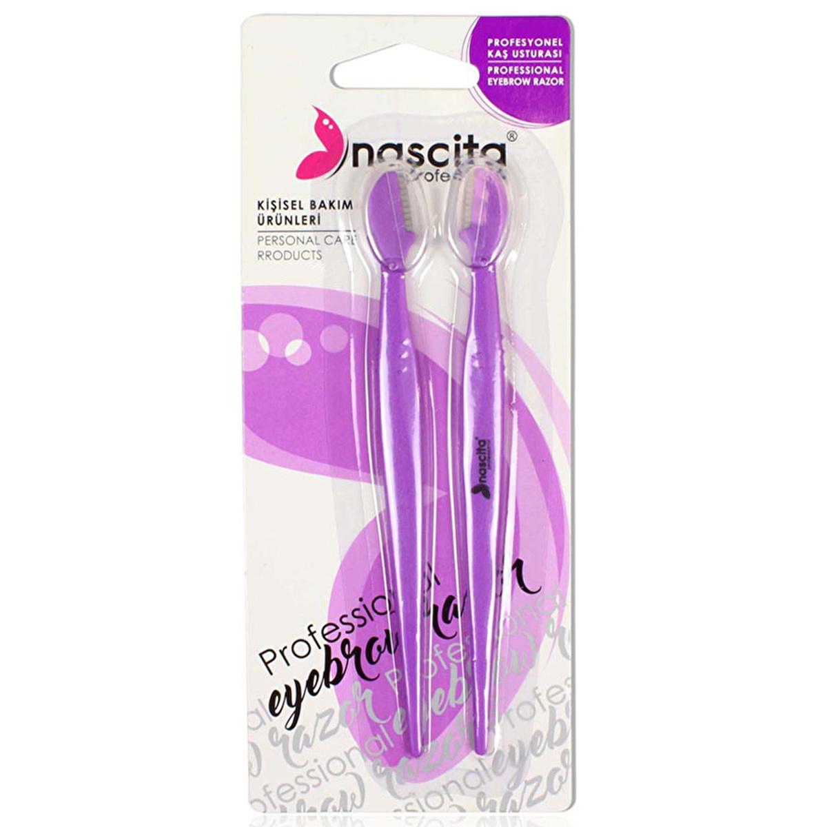 Nascita Professional Eyebrow Razor & Tweezer Set for Precise Grooming - Double-Ended Design for Versatility and Comfort