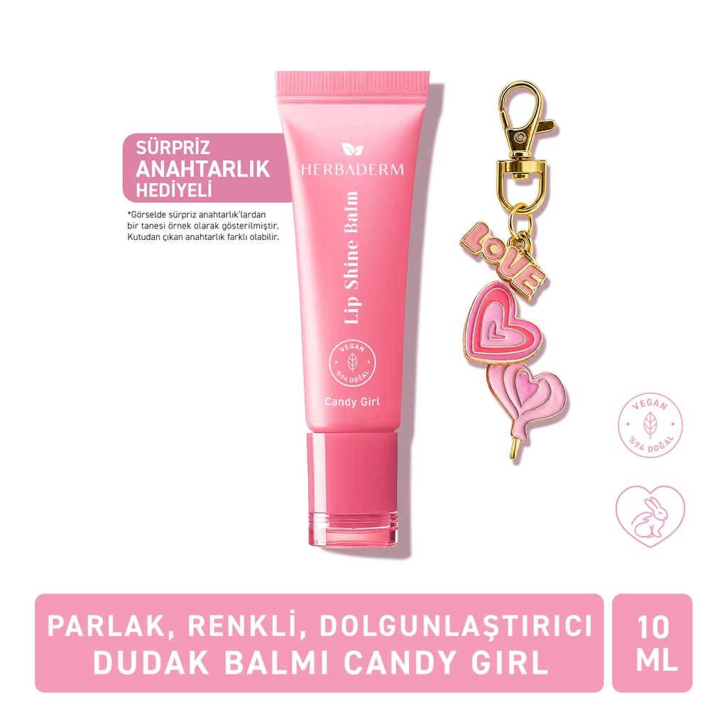 Herbaderm Cotton Candy Lip Balm for Shiny Lips 10 ml